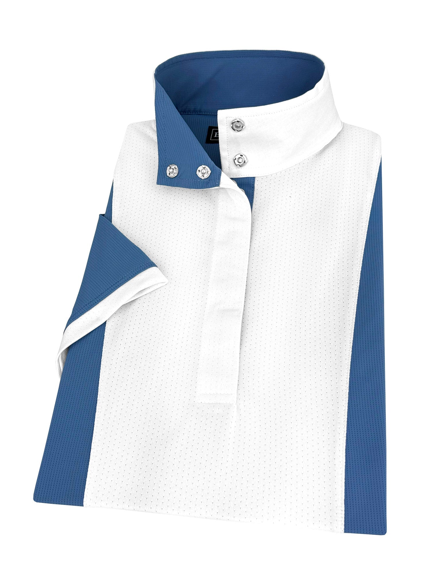 Essex Classics Ladies "Luna II" Blue Self - Trim Short Sleeve Performance Show Shirt - Essex Classics - Equiluxe Tack