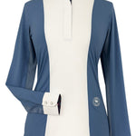 Essex Classics Ladies "Luna II" Blue Stirrup Talk Long Sleeve Performance Show Shirt - Essex Classics - Equiluxe Tack