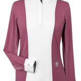 Essex Classics Ladies "Luna II" Dark Pink Gallop Garden Long Sleeve Performance Show Shirt - Essex Classics - Equiluxe Tack