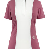 Essex Classics Ladies "Luna II" Dark Pink Gallop Garden Short Sleeve Performance Show Shirt - Essex Classics - Equiluxe Tack
