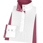 Essex Classics Ladies "Luna II" Dark Pink Self - Trim Long Sleeve Performance Show Shirt - Essex Classics - Equiluxe Tack