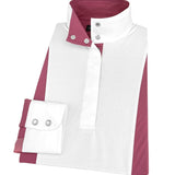 Essex Classics Ladies "Luna II" Dark Pink Self - Trim Long Sleeve Performance Show Shirt - Essex Classics - Equiluxe Tack