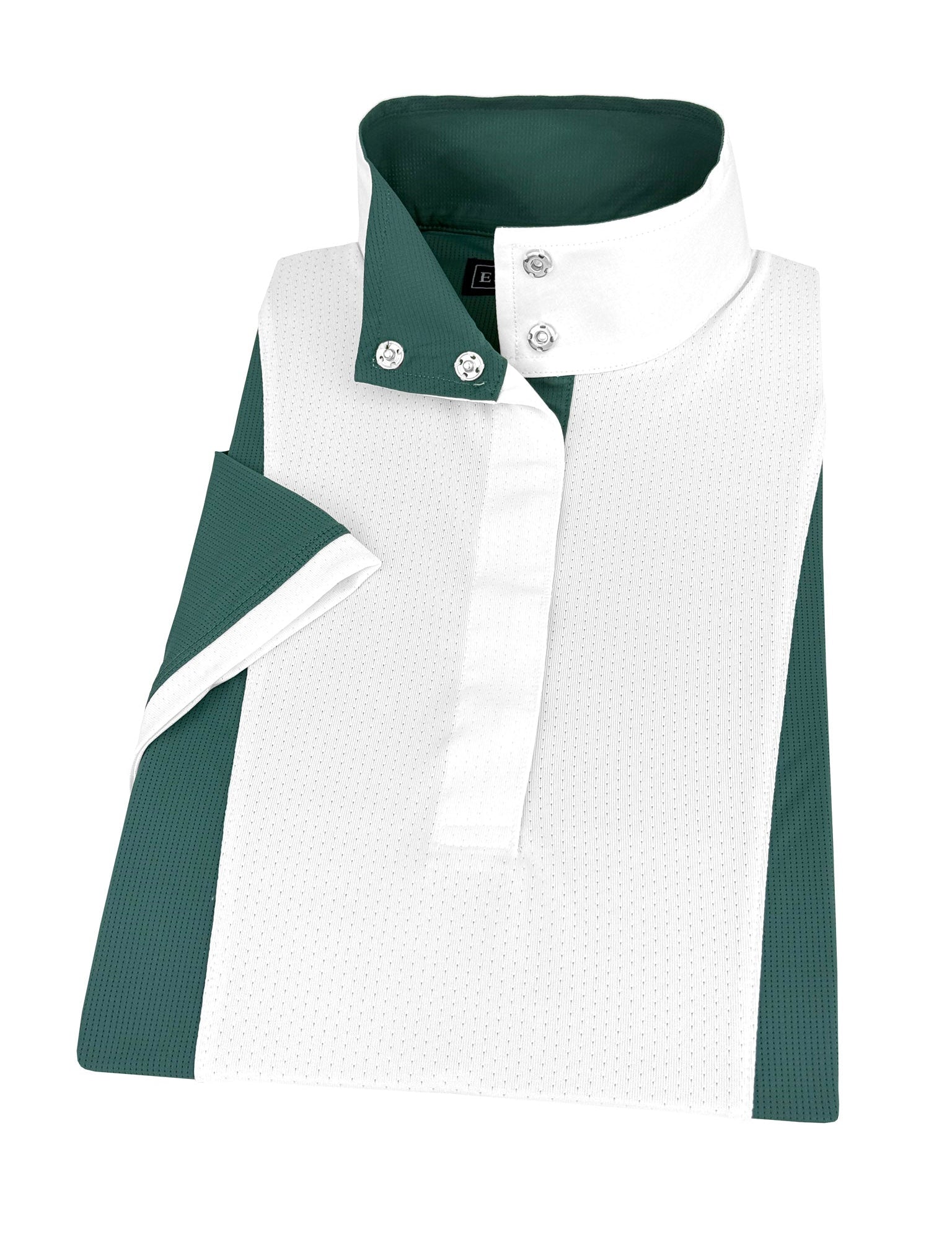 Essex Classics Ladies "Luna II" Forest Green Self - Trim Short Sleeve Performance Show Shirt - Essex Classics - Equiluxe Tack