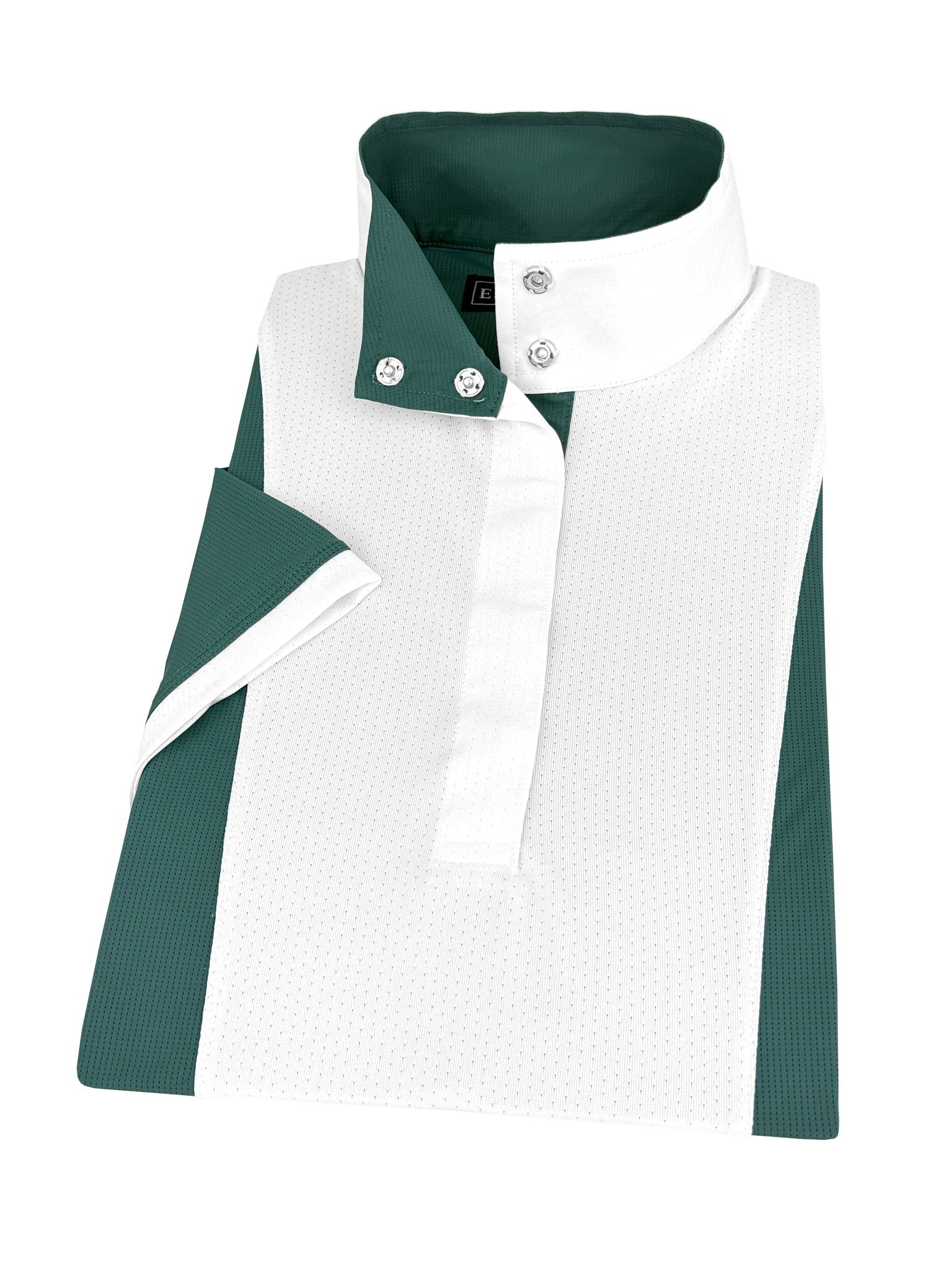 Essex Classics Ladies "Luna II" Forest Green Self - Trim Short Sleeve Performance Show Shirt - Essex Classics - Equiluxe Tack