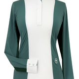Essex Classics Ladies "Luna II" Forest Green with Geometric Long Sleeve Performance Show Shirt - Essex Classics - Equiluxe Tack