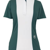 Essex Classics Ladies "Luna II" Forest Green with Golden Snaffle Short Sleeve Performance Show Shirt - Essex Classics - Equiluxe Tack