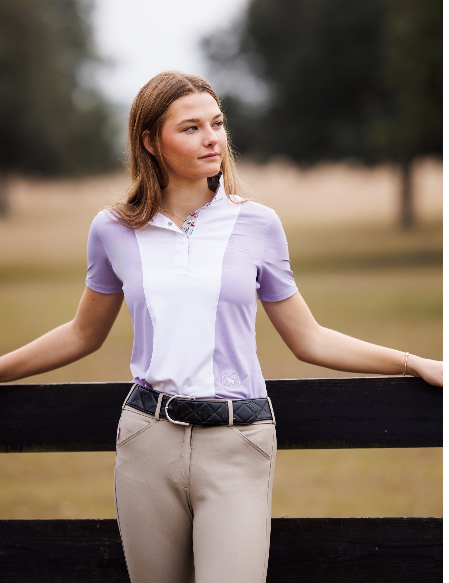 Essex Classics Ladies "Luna II" Lavender with Jumper Classic Short Sleeve Performance Show Shirt - Equiluxe Tack