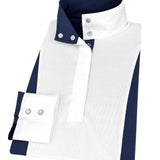 Essex Classics Ladies "Luna II" Marine Blue Self - Trim Long Sleeve Performance Show Shirt - Essex Classics - Equiluxe Tack