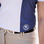 Essex Classics Ladies "Luna II" Marine Blue Self - Trim Short Sleeve Performance Show Shirt - Essex Classics - Equiluxe Tack