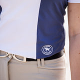 Essex Classics Ladies "Luna II" Marine Blue Self - Trim Short Sleeve Performance Show Shirt - Essex Classics - Equiluxe Tack