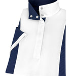 Essex Classics Ladies "Luna II" Marine Blue Self - Trim Short Sleeve Performance Show Shirt - Essex Classics - Equiluxe Tack
