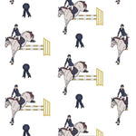 Essex Classics Ladies "Luna II" Marine Blue with Blue Ribbon Winner Short Sleeve Performance Show Shirt - Equiluxe Tack