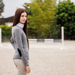 Essex Classics Ladies "Luna II" Marine Blue with Lone Star Long Sleeve Performance Show Shirt - Equiluxe Tack