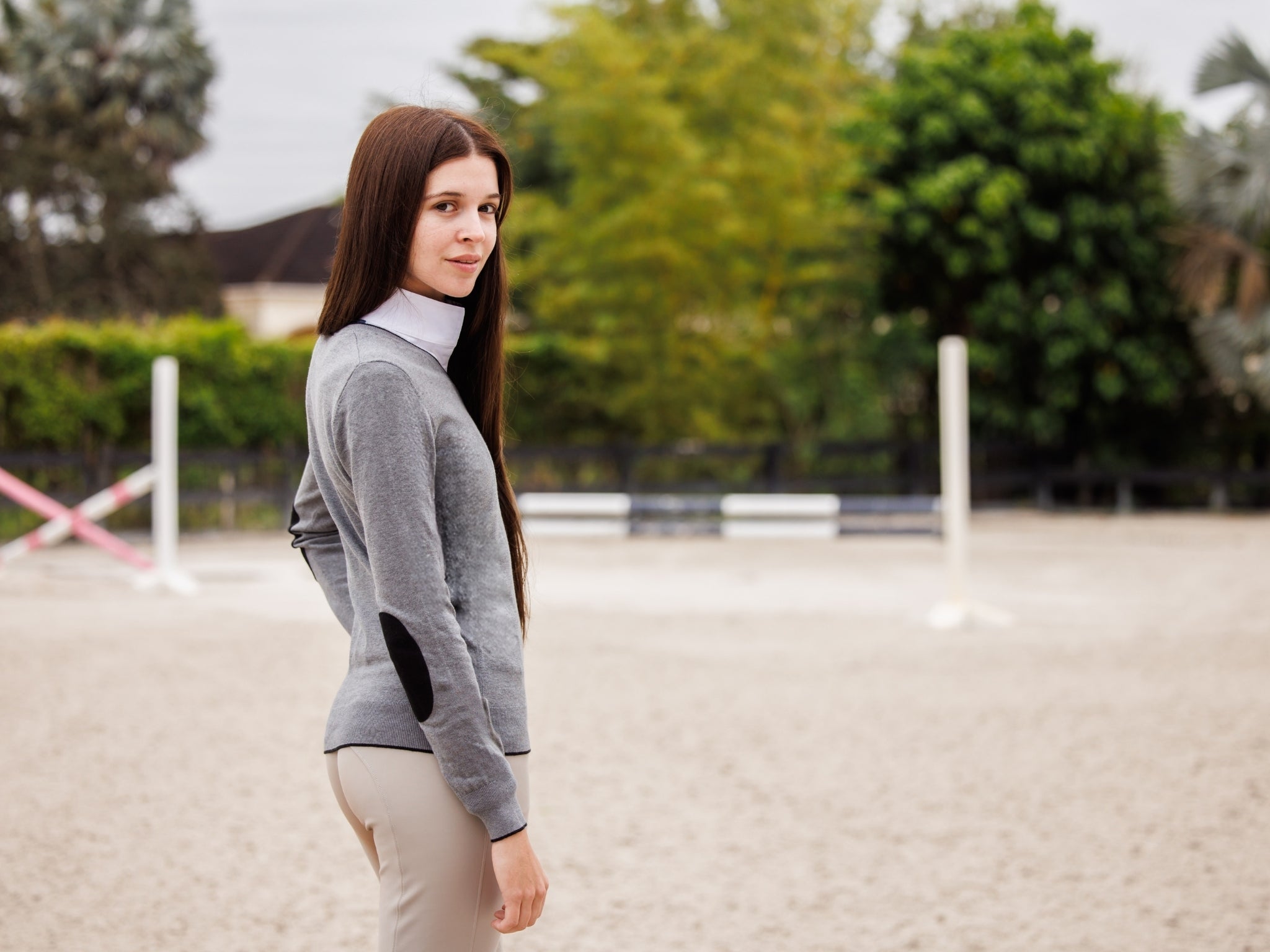 Essex Classics Ladies "Luna II" Marine Blue with Lone Star Long Sleeve Performance Show Shirt - Equiluxe Tack