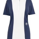 Essex Classics Ladies "Luna II" Marine Blue with Lone Star Short Sleeve Performance Show Shirt - Equiluxe Tack
