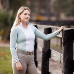 Essex Classics Ladies "Luna II" Seafoam with Hunter Derby Long Sleeve Performance Show Shirt - Equiluxe Tack