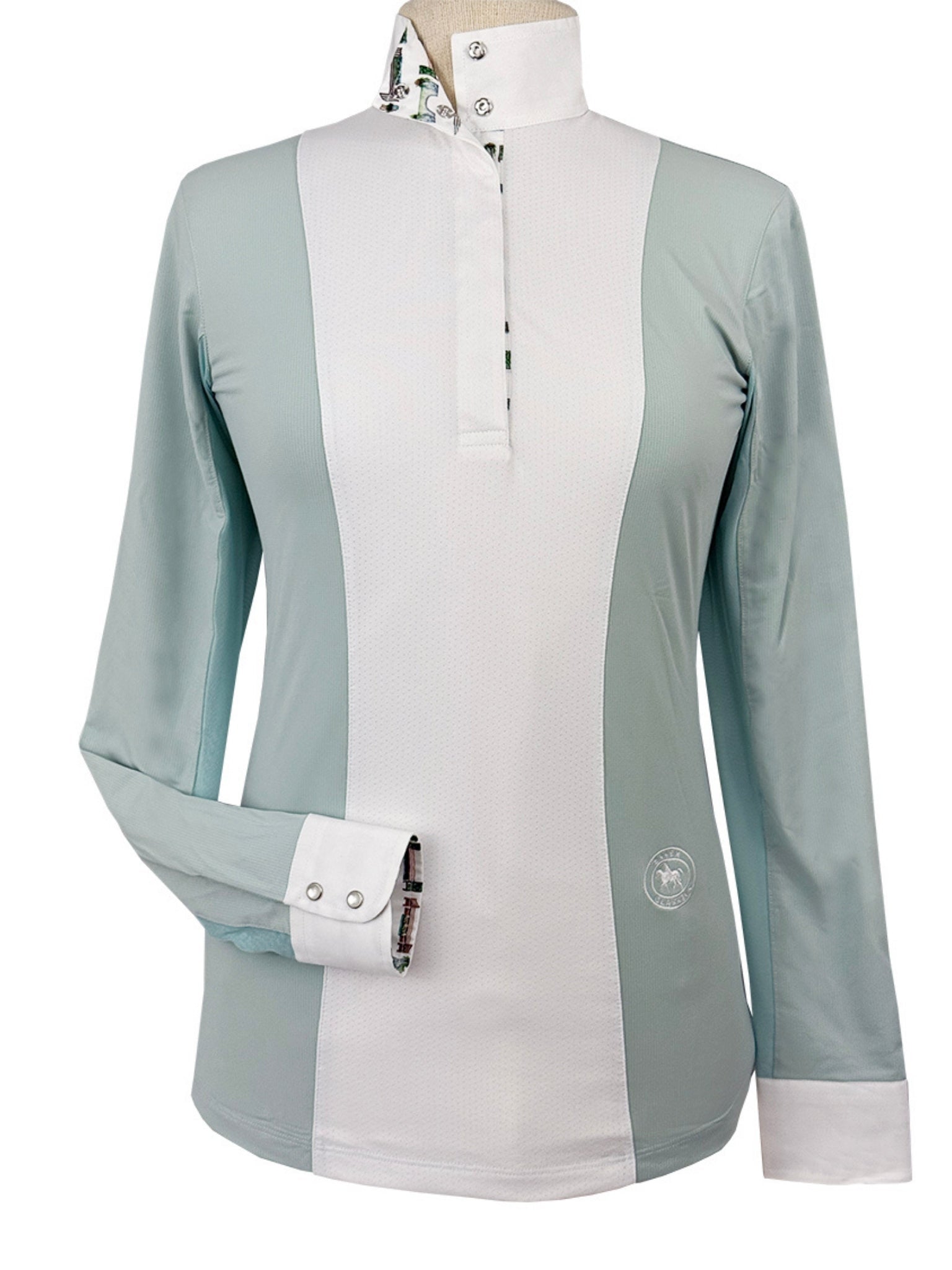 Essex Classics Ladies "Luna II" Seafoam with Hunter Derby Long Sleeve Performance Show Shirt - Equiluxe Tack