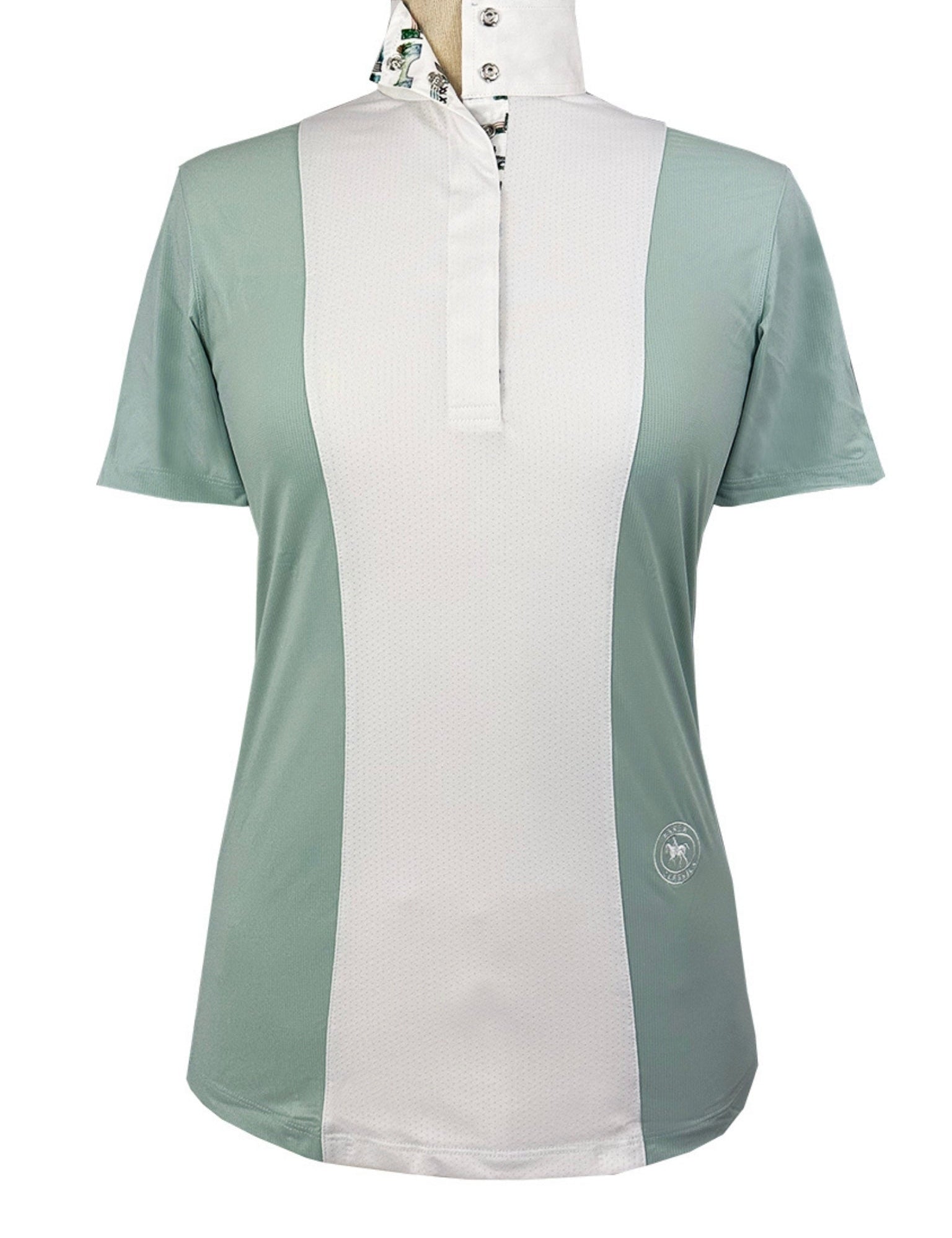 Essex Classics Ladies "Luna II" Seafoam with Hunter Derby Short Sleeve Performance Show Shirt - Equiluxe Tack