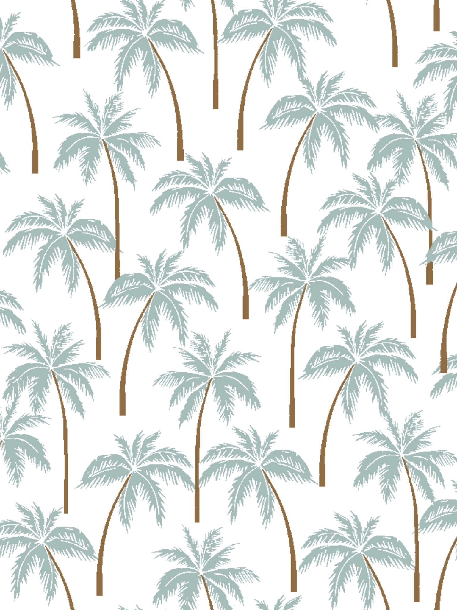 Essex Classics Ladies "Luna II" Seafoam with Palm Trees Long Sleeve Performance Show Shirt - Equiluxe Tack