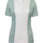 Essex Classics Ladies "Luna II" Seafoam with Palm Trees Short Sleeve Performance Show Shirt - Equiluxe Tack