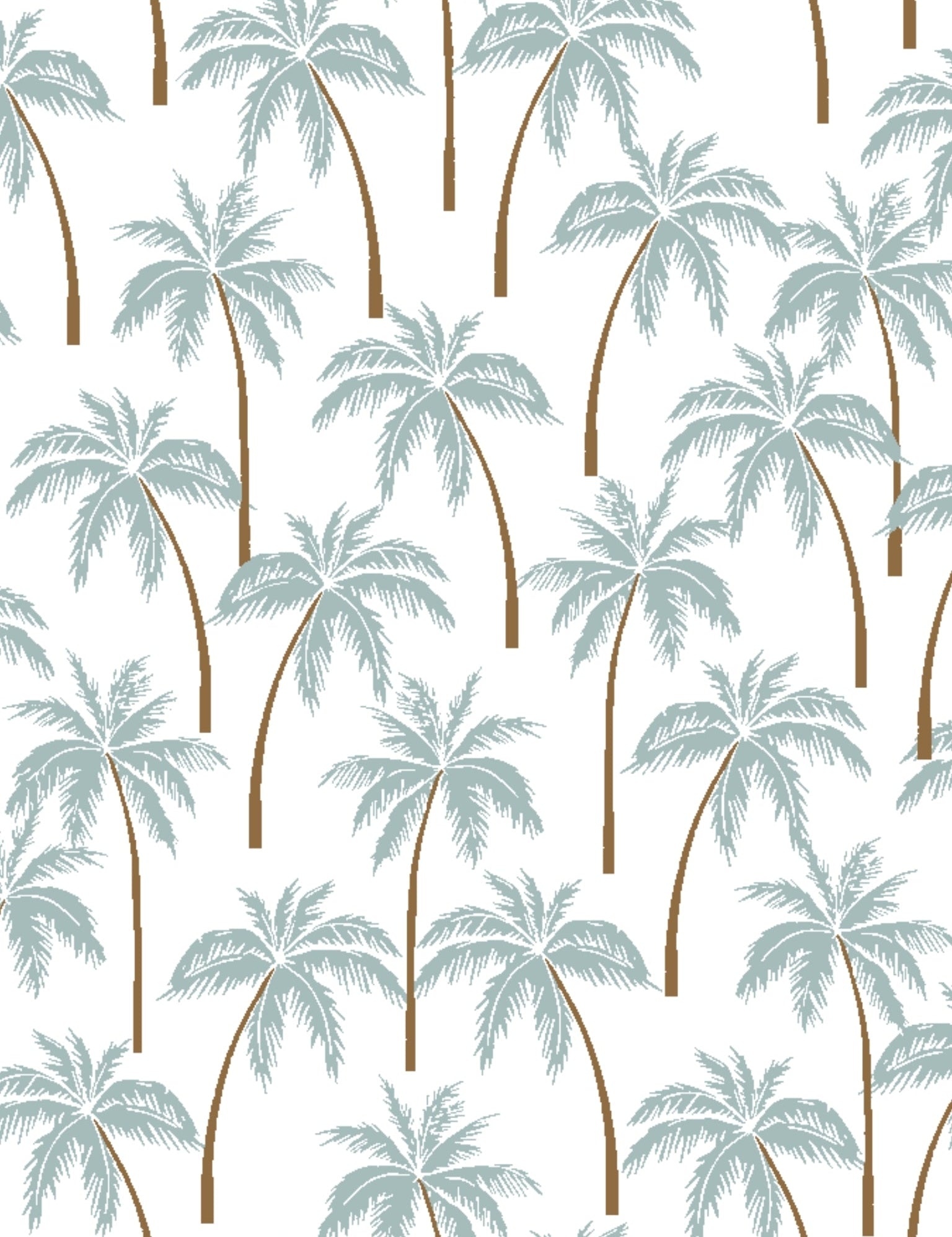 Essex Classics Ladies "Luna II" Seafoam with Palm Trees Short Sleeve Performance Show Shirt - Equiluxe Tack