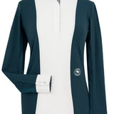 Essex Classics Ladies "Luna II" Teal with Boot Scootin' Long Sleeve Performance Show Shirt - Equiluxe Tack