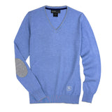 Essex Classics Light Blue with Grey Trey V - Neck Sweater - Essex Classics - Equiluxe Tack
