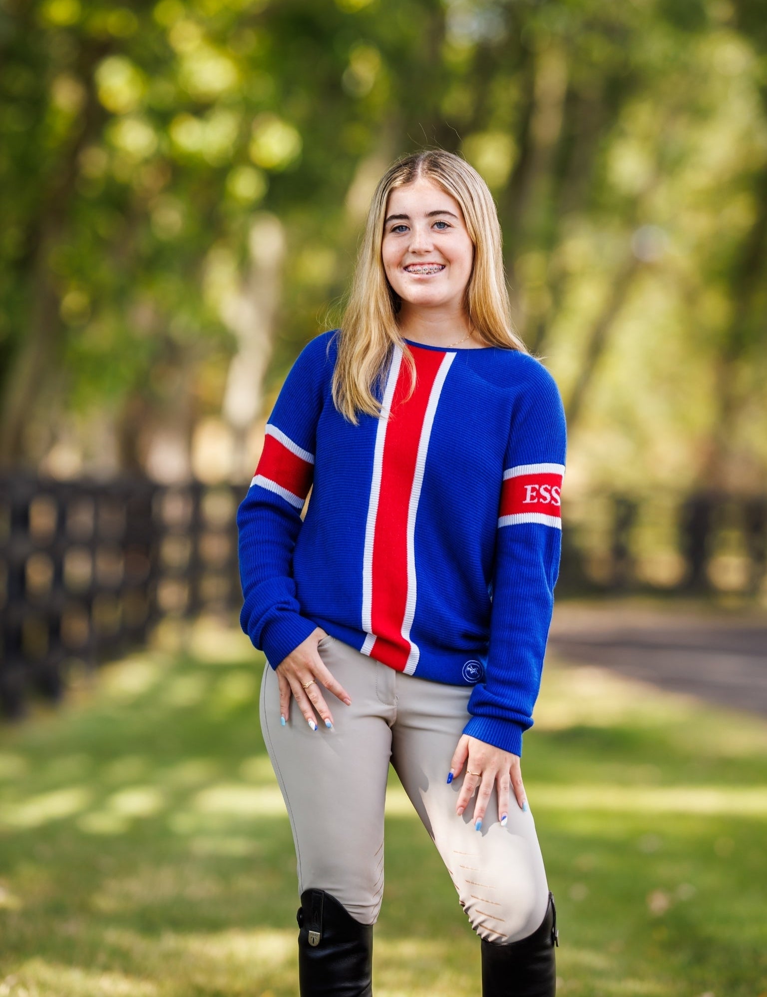 Essex Classics Logo Sweater - Essex Blue - Essex Classics - Equiluxe Tack