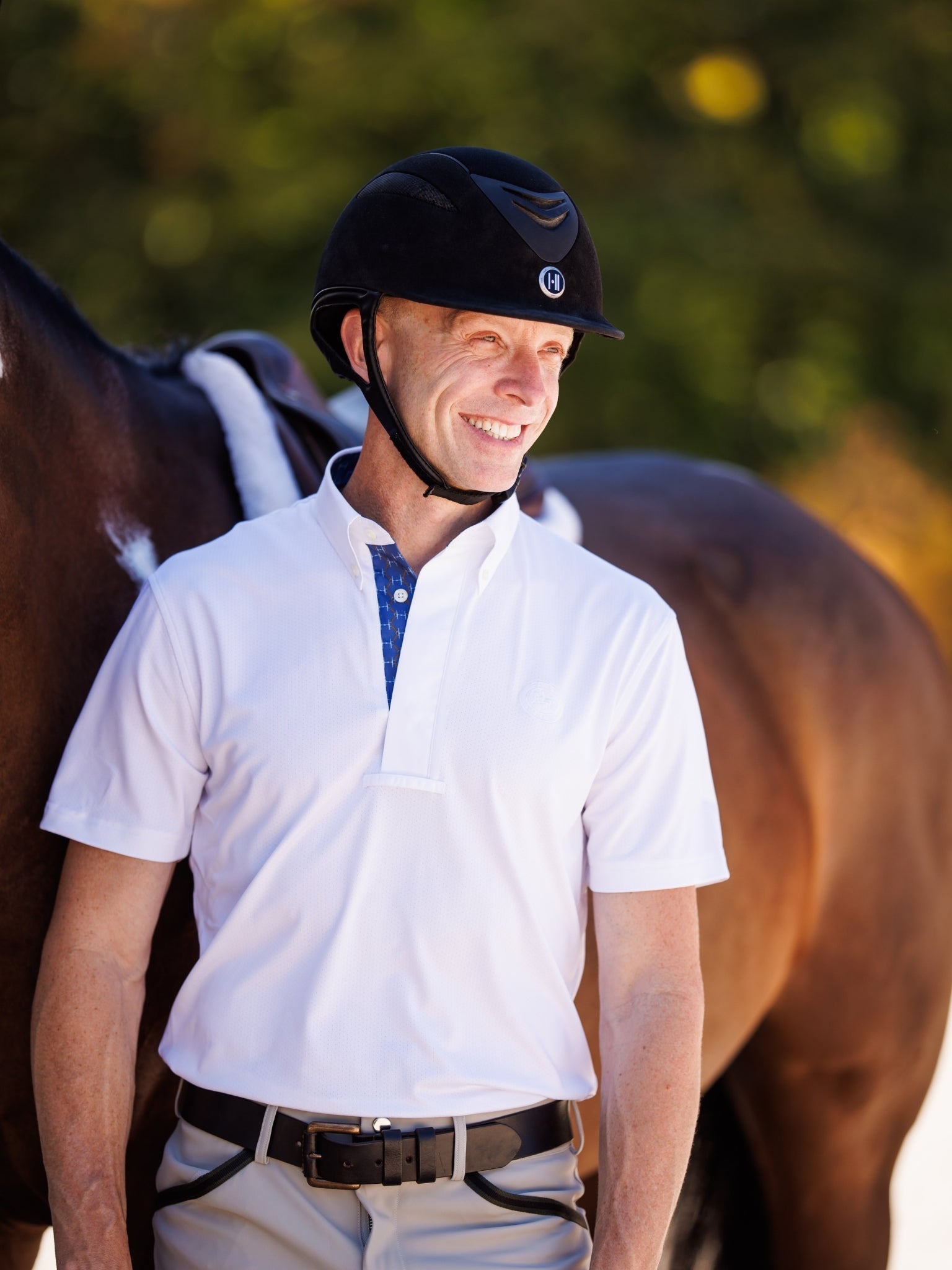 Essex Classics Men's Braided Reins & Bits Talent Yarn Short Sleeve Show Shirt - Equiluxe Tack