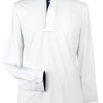 Essex Classics Men's Marine Blue Self Trim Talent Yarn Long Sleeve Show Shirt - Essex Classics - Equiluxe Tack