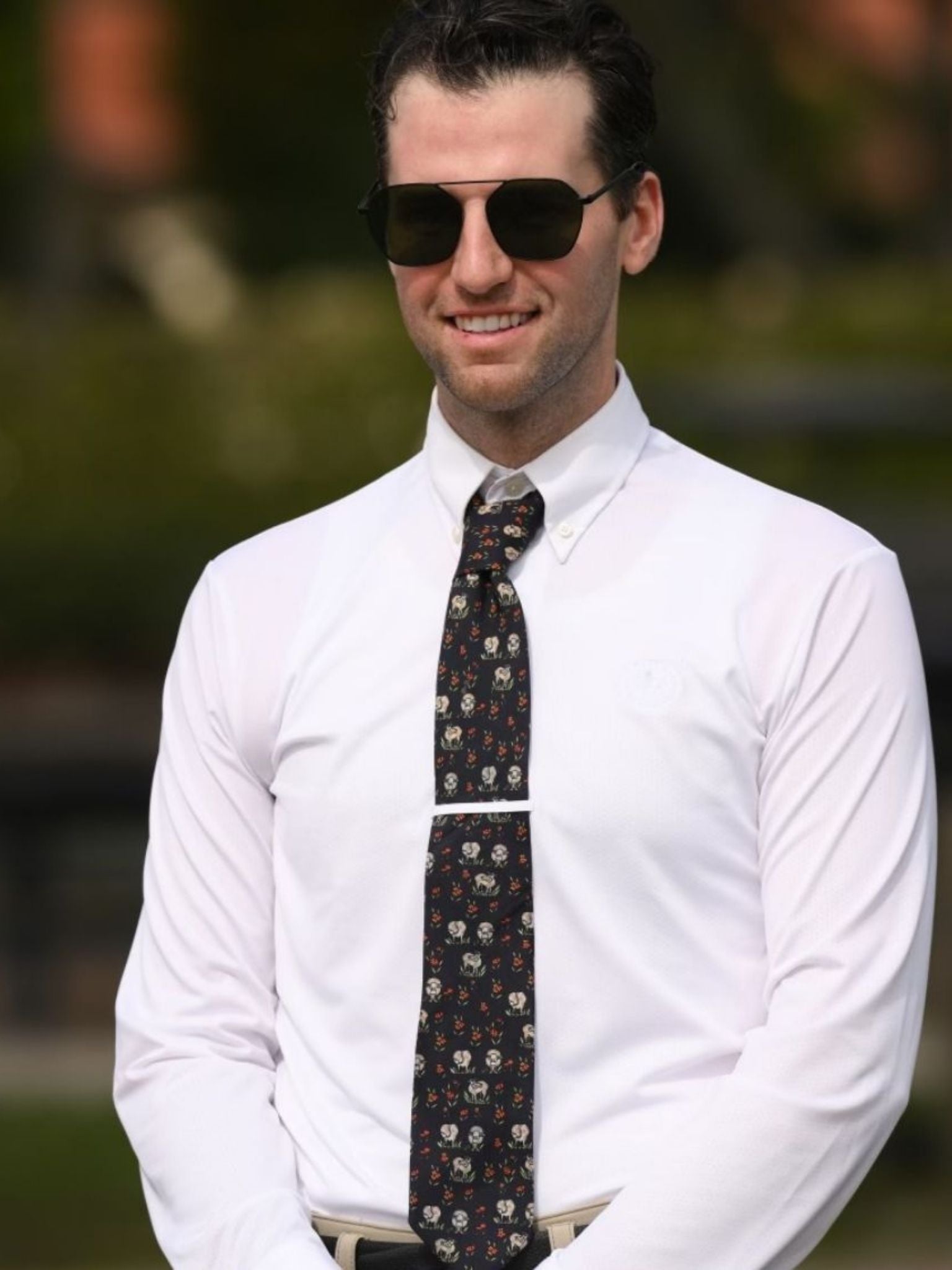 Essex Classics Men's Solid White Talent Yarn Long Sleeve Show Shirt - Essex Classics - Equiluxe Tack