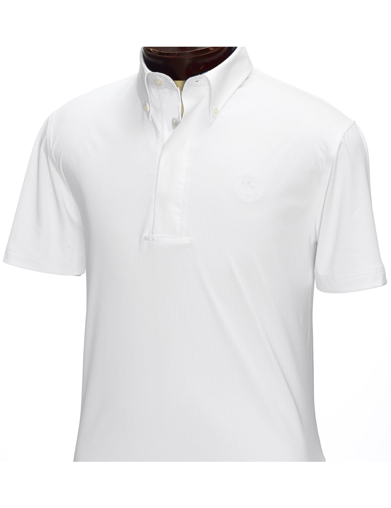 Essex Classics Men's White Talent Yarn Short Sleeve Show Shirt - Essex Classics - Equiluxe Tack