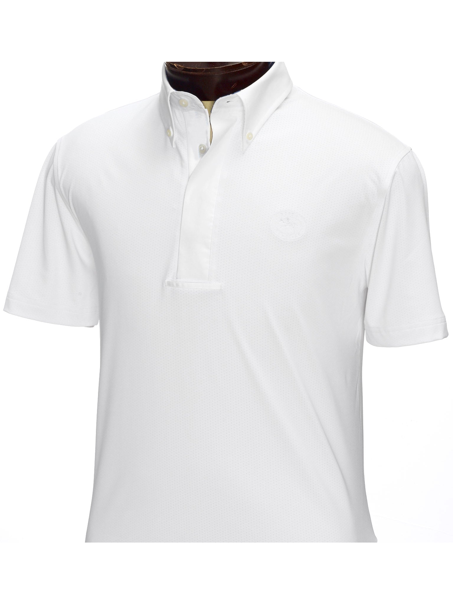 Essex Classics Men's White Talent Yarn Short Sleeve Show Shirt - Essex Classics - Equiluxe Tack