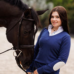 Essex Classics Navy with Ivory Trey V - Neck Sweater - Essex Classics - Equiluxe Tack
