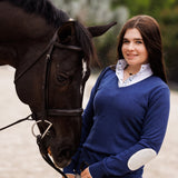 Essex Classics Navy with Ivory Trey V - Neck Sweater - Essex Classics - Equiluxe Tack