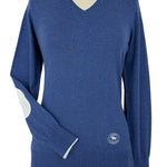 Essex Classics Navy with Ivory Trey V - Neck Sweater - Essex Classics - Equiluxe Tack