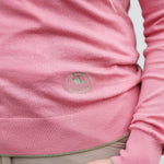 Essex Classics Pink with Moss Trey V - Neck Sweater - Essex Classics - Equiluxe Tack