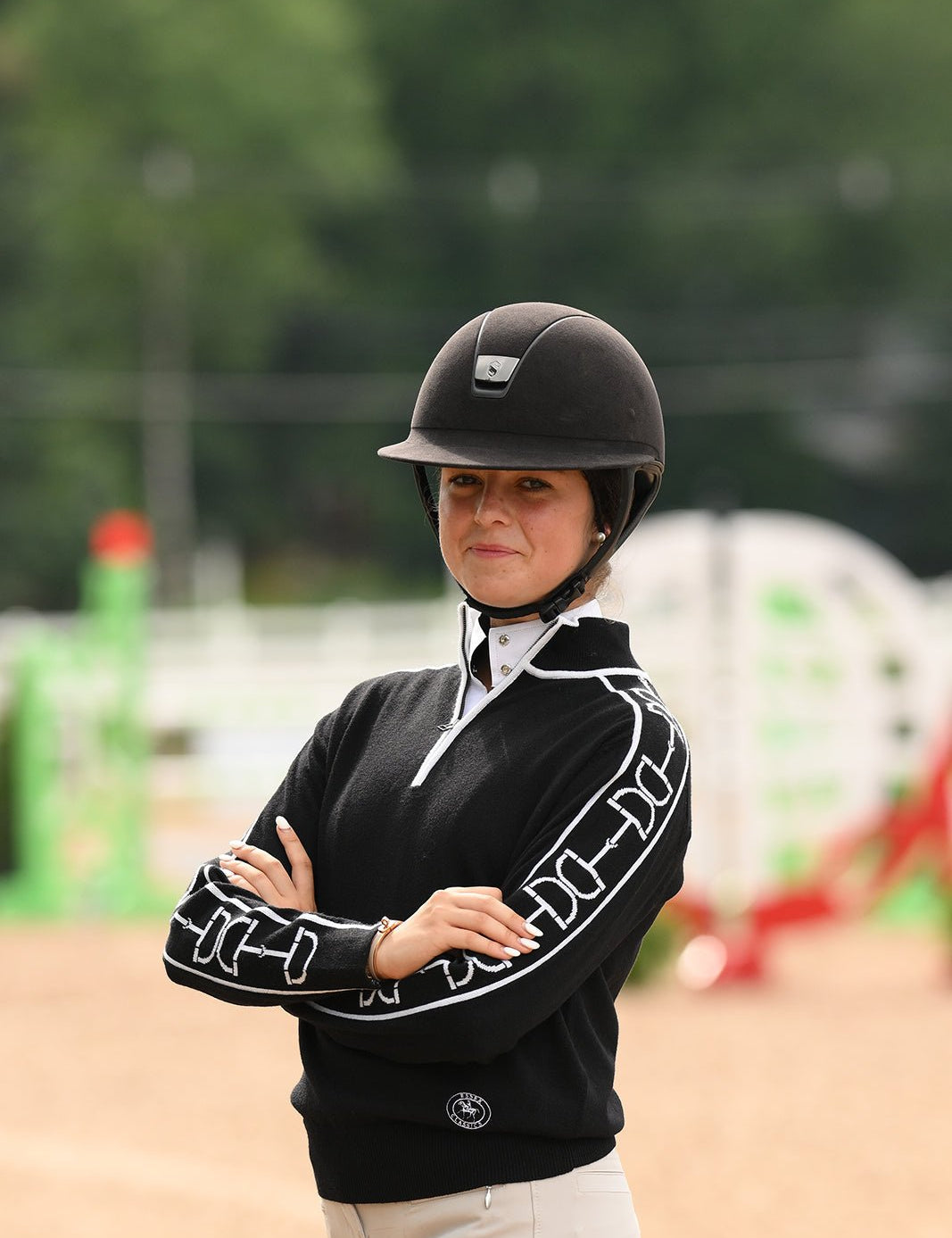 Essex Classics Polished Bit Quarter Zip Sweater - Black - Equiluxe Tack