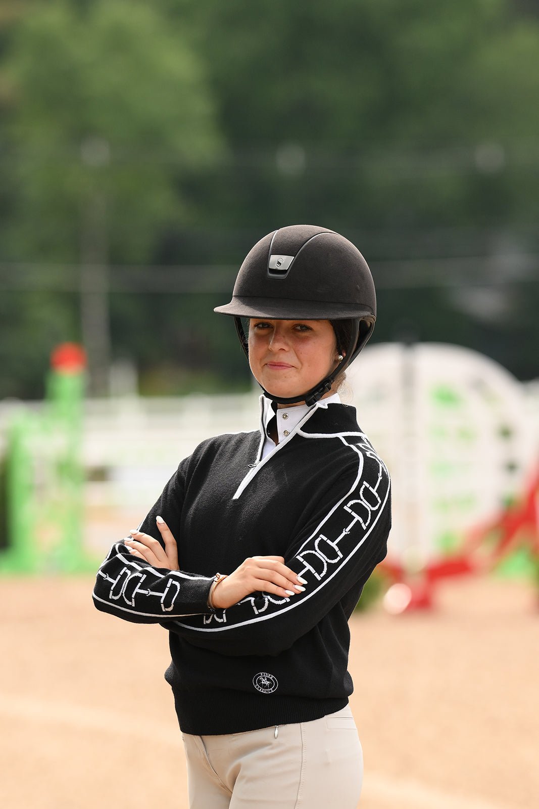 Essex Classics Polished Bit Quarter Zip Sweater - Black - Equiluxe Tack