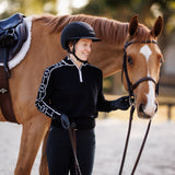 Essex Classics Polished Bit Quarter Zip Sweater - Black - Equiluxe Tack