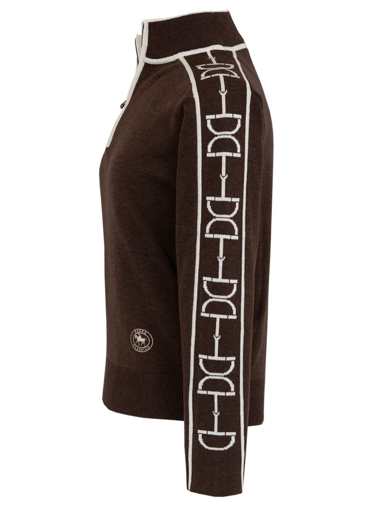 Essex Classics Polished Bit Quarter Zip Sweater - Chocolate - Equiluxe Tack