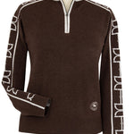 Essex Classics Polished Bit Quarter Zip Sweater - Chocolate - Equiluxe Tack