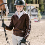 Essex Classics Polished Bit Quarter Zip Sweater - Chocolate - Equiluxe Tack