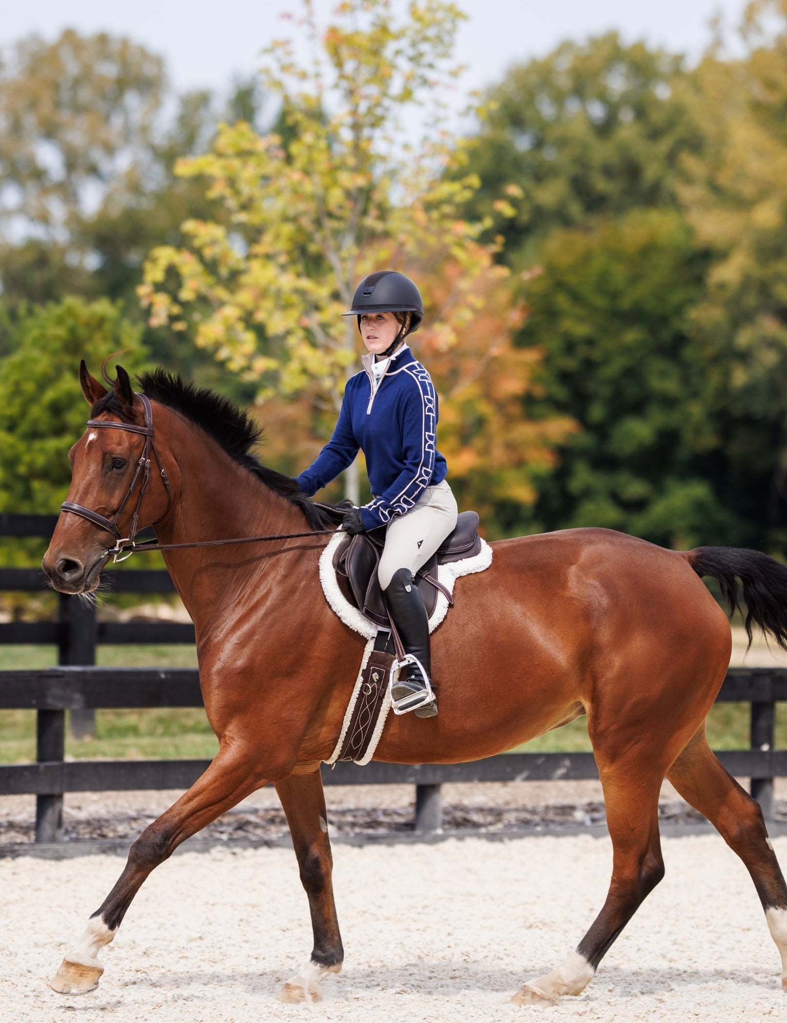 Essex Classics Polished Bit Quarter Zip Sweater - Navy - Essex Classics - Equiluxe Tack