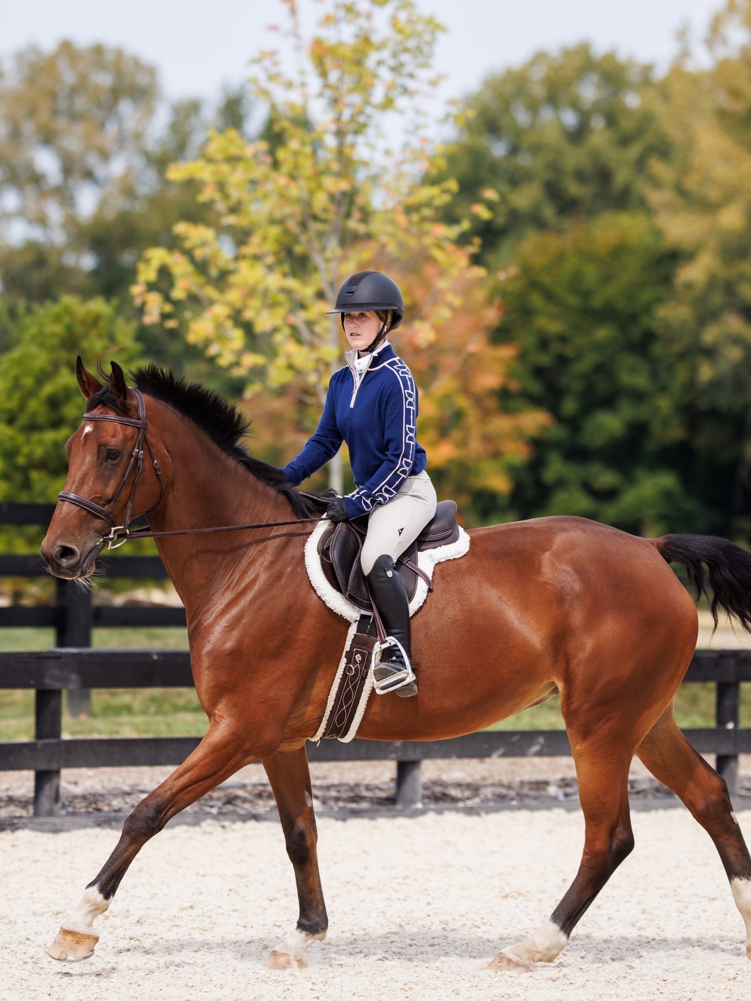 Essex Classics Polished Bit Quarter Zip Sweater - Navy - Essex Classics - Equiluxe Tack