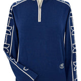 Essex Classics Polished Bit Quarter Zip Sweater - Navy - Essex Classics - Equiluxe Tack