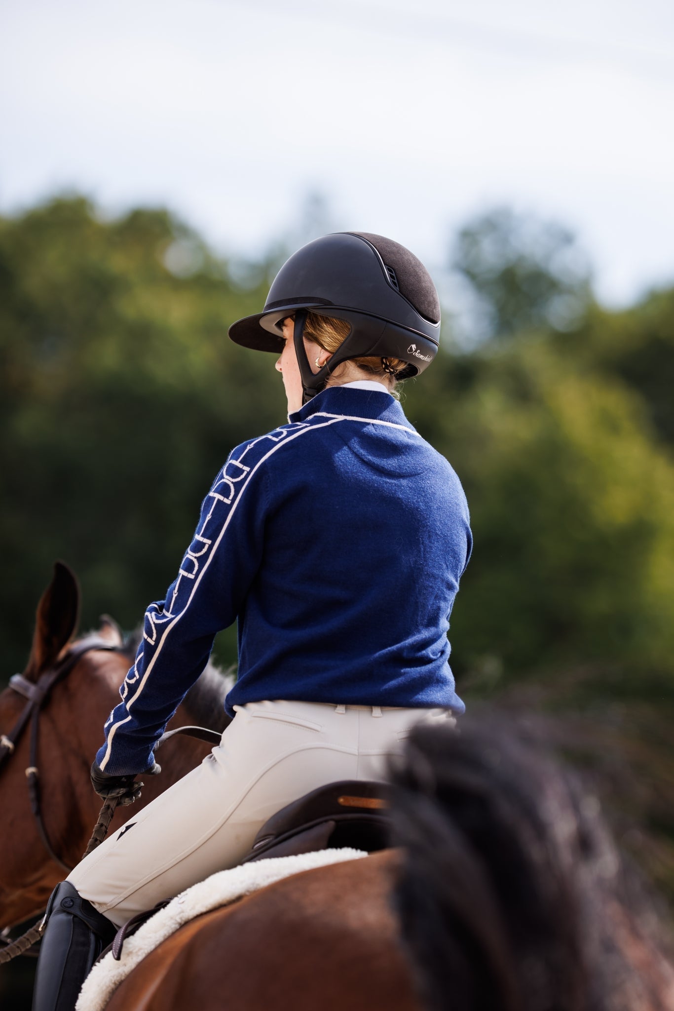 Essex Classics Polished Bit Quarter Zip Sweater - Navy - Essex Classics - Equiluxe Tack