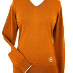 Essex Classics Rust with Oatmeal Trey V - Neck Sweater - Essex Classics - Equiluxe Tack