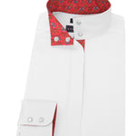 Essex Classics Safari Red Ladies Talent Yarn Straight Collar Long Sleeve Show Shirt - Essex Classics - Equiluxe Tack