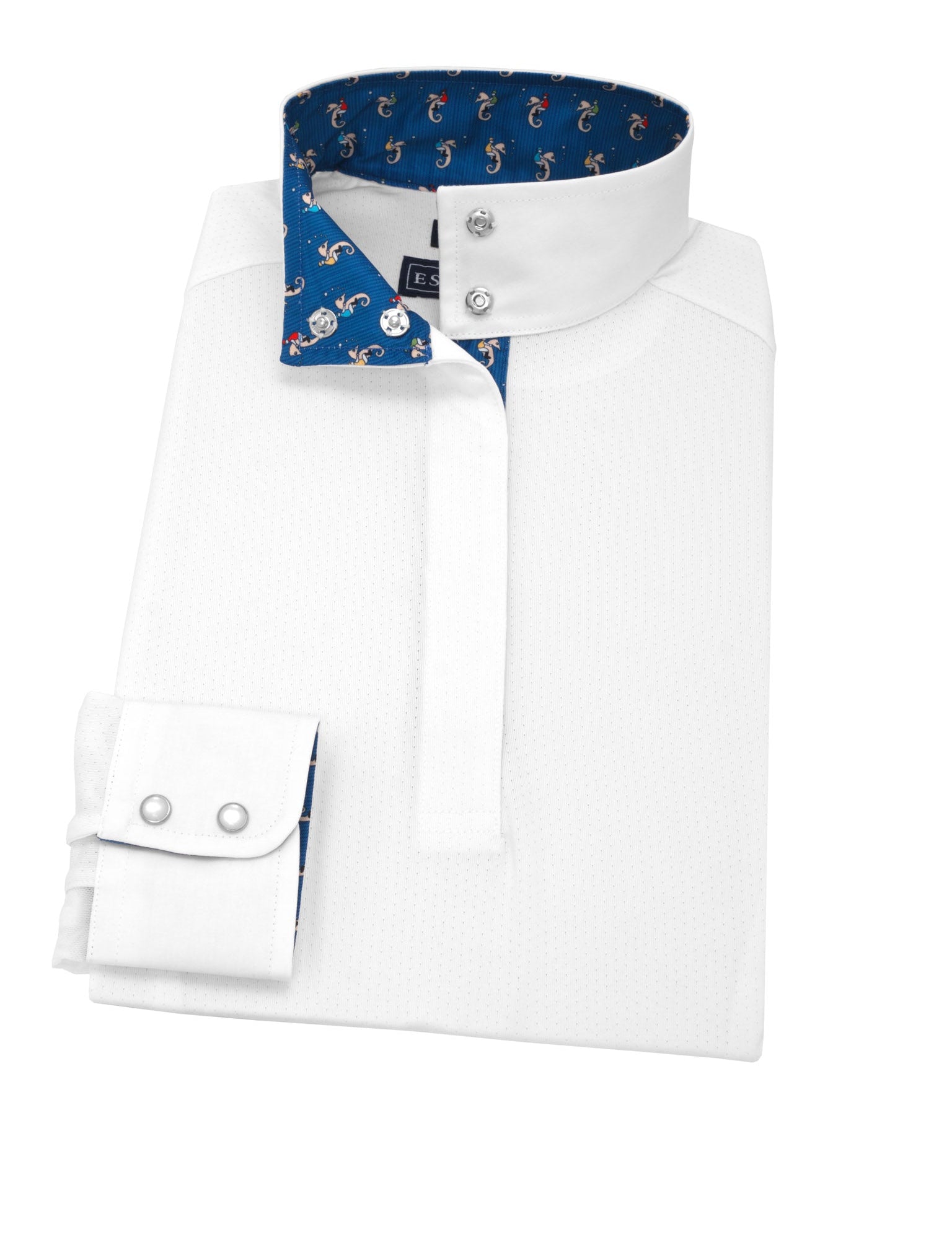 Essex Classics Seahorsin' Around Ladies Talent Yarn Straight Collar Long Sleeve Show Shirt - Essex Classics - Equiluxe Tack